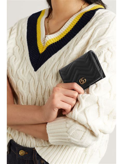 gucci marmont quilted flap wallet|gucci marmont wallet price.